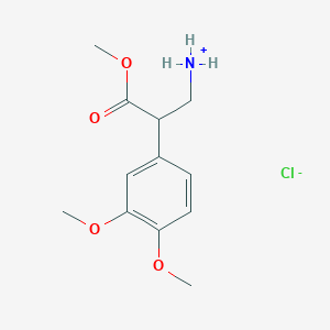 [2-(3,4-Dimethoxyphenyl)-3-methoxy-3-oxopropyl]azanium;chloride