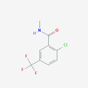 molecular formula C9H7ClF3NO B8082734 2-Chloro-N-methyl-5-(trifluoromethyl)-benzamide 