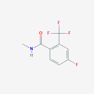 molecular formula C9H7F4NO B8082738 4-氟-N-甲基-2-(三氟甲基)苯甲酰胺 