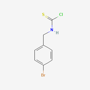 molecular formula C8H7BrClNS B8082742 Carbamothioic chloride, (4-bromophenyl)methyl-(9CI) 