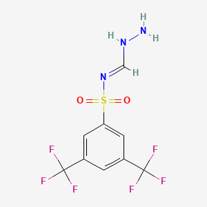 molecular formula C9H7F6N3O2S B8082752 Benzenesulfonamide, N-(aminoiminomethyl)-3,5-bis(trifluoromethyl)- 