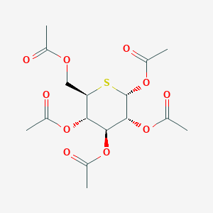 molecular formula C16H22O10S B8082765 alpha-D-Glucopyranose, 5-thio-, 1,2,3,4,6-pentaacetate 