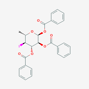 alpha-L-Glucopyranose, 4,6-dideoxy-4-iodo-, tribenzoate (9CI)