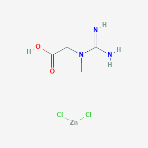 molecular formula C4H9Cl2N3O2Zn B8082843 2-Amino-1-methyl-2-imidazolin-4-one ZINC chloride salt 