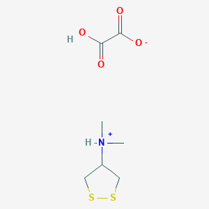 molecular formula C7H13NO4S2 B8082844 1,2-Dihtiolan-4-amine, N,N-dimethyl-, oxalate (1:1) 
