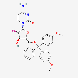 molecular formula C30H30FN3O6 B8082846 Cytidine, 5'-O-[bis(4-methoxyphenyl)phenylmethyl]-2'-deoxy-2'-fluoro-(9CI) 