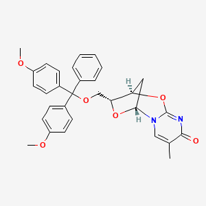 molecular formula C31H30N2O6 B8082867 2,5-Methano-5H,9H-pyrimido[2,1-b][1,5,3]dioxazepin-9-one, 3-[[bis(4-methoxyphenyl)phenylmethoxy]methyl]-2,3-dihydro-8-methyl-, (2R,3R,5R)- 