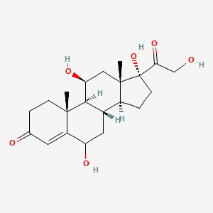 molecular formula C21H30O6 B8082893 (8S,9S,10R,11S,13S,14S,17R)-6,11,17-Trihydroxy-17-(2-hydroxyacetyl)-10,13-dimethyl-6,7,8,9,10,11,12,13,14,15,16,17-dodecahydro-1H-cyclopenta[a]phenanthren-3(2H)-one 