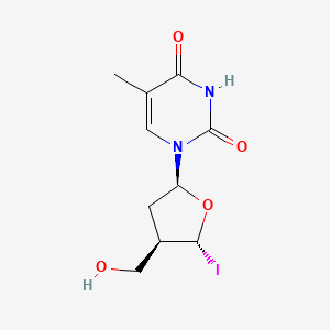 molecular formula C10H13IN2O4 B8082971 1-[(2S,4R,5R)-4-(hydroxymethyl)-5-iodooxolan-2-yl]-5-methylpyrimidine-2,4-dione 