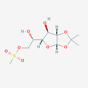 molecular formula C10H18O8S B8082996 [(2S)-2-[(3aS,5R,6R,6aS)-6-hydroxy-2,2-dimethyl-3a,5,6,6a-tetrahydrofuro[2,3-d][1,3]dioxol-5-yl]-2-hydroxyethyl] methanesulfonate 