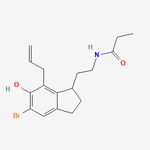 N-[2-(5-bromo-6-hydroxy-7-prop-2-enyl-2,3-dihydro-1H-inden-1-yl)ethyl]propanamide