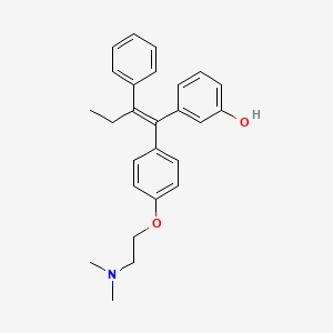molecular formula C26H29NO2 B8083060 3-{(Z)-1-[4-(2-Dimethylaminoethoxy)phenyl]-2-phenylbut-1-enyl}phenol 