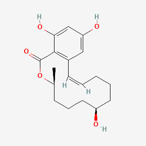 molecular formula C18H24O5 B8083094 (4S,8R,12Z)-8,16,18-trihydroxy-4-methyl-3-oxabicyclo[12.4.0]octadeca-1(14),12,15,17-tetraen-2-one 