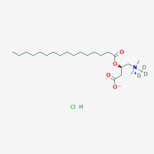 molecular formula C23H46ClNO4 B8083104 Palmitoyl-L-carnitine-(N-methyl-d3) hydrochloride, 99 atom % D, 98% (CP) 
