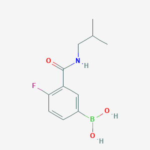 molecular formula C11H15BFNO3 B8083149 4-Fluoro-3-isobutylcarbamoylbenzeneboronic acid 
