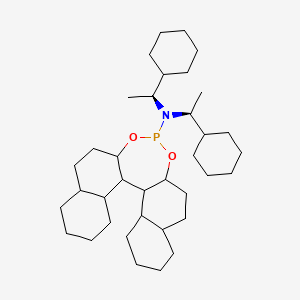 molecular formula C36H62NO2P B8083255 (+)-N,N-Bis[(1S)-1-phenylethyl]-dinaphtho[2,1-D 