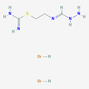 molecular formula C4H13Br2N5S B8083346 2-(Hydrazinylmethylideneamino)ethyl carbamimidothioate;dihydrobromide 
