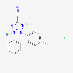 molecular formula C16H16ClN5 B8083352 2,3-Bis(4-methylphenyl)-1,3-dihydrotetrazol-3-ium-5-carbonitrile;chloride 