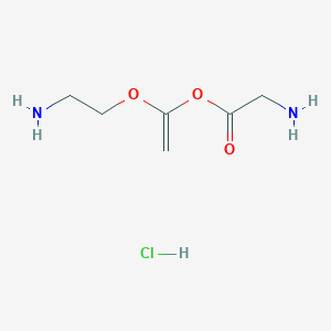 molecular formula C6H13ClN2O3 B8083412 1-(2-Aminoethoxy)vinyl 2-aminoacetate hydrochloride 