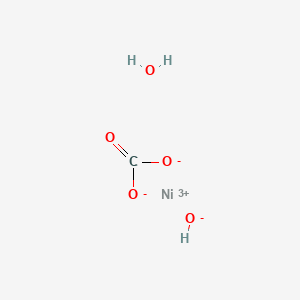 molecular formula CH3NiO5 B8083427 Nickel(II) carbonate (basic) hydrate, Ni 40% min, typically 99.5% (metals basis) CAS No. 958638-02-3