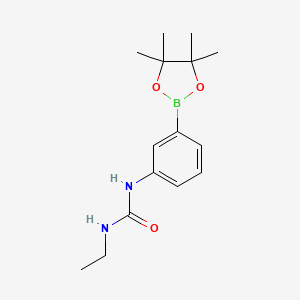molecular formula C15H23BN2O3 B8083547 1-Ethyl-3-(3-(4,4,5,5-tetramethyl-1,3,2-dioxaborolan-2-yl)phenyl)urea 