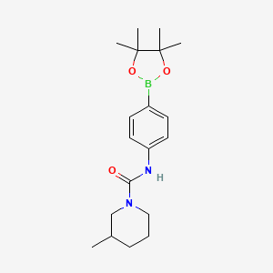 3-methyl-N-(4-(4,4,5,5-tetramethyl-1,3,2-dioxaborolan-2-yl)phenyl)piperidine-1-carboxamide