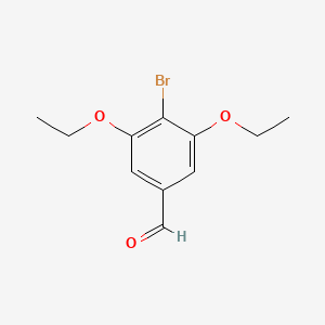 molecular formula C11H13BrO3 B8083683 4-溴-3,5-二乙氧基苯甲醛 
