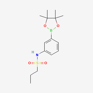 molecular formula C15H24BNO4S B8083704 1-Propanesulfonamide, N-[3-(4,4,5,5-tetramethyl-1,3,2-dioxaborolan-2-yl)phenyl]- 