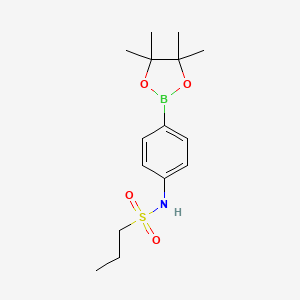 molecular formula C15H24BNO4S B8083771 1-Propanesulfonamide, N-[4-(4,4,5,5-tetramethyl-1,3,2-dioxaborolan-2-yl)phenyl]- 