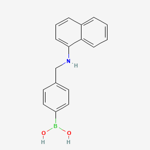 molecular formula C17H16BNO2 B8083850 (4-((Naphthalen-1-ylamino)methyl)phenyl)boronic acid 