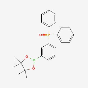 molecular formula C24H26BO3P B8083867 二苯基[3-(4,4,5,5-四甲基-1,3,2-二氧杂硼环-2-基)苯基]氧化膦 