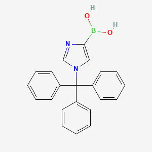 molecular formula C22H19BN2O2 B8083875 (1-Tritylimidazol-4-yl)boronic acid 