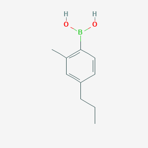 molecular formula C10H15BO2 B8083925 Boronic acid, (2-methyl-4-propylphenyl)- 