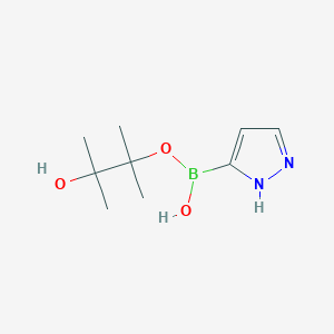 molecular formula C9H17BN2O3 B8083960 Pyrazole-5-boronic acid pinacol ester 