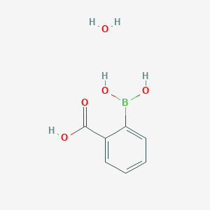 molecular formula C7H9BO5 B8083985 Benzoic acid, 2-borono-, hydrate (1:1) 