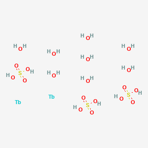molecular formula H22O20S3Tb2 B8084006 Sulfuric acid, terbium(3+) salt (3:2), octahydrate (8CI,9CI) 