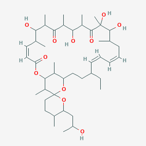 (4Z,18Z,20Z)-22-ethyl-7,11,14,15-tetrahydroxy-6'-(2-hydroxypropyl)-5',6,8,10,12,14,16,28,29-nonamethylspiro[2,26-dioxabicyclo[23.3.1]nonacosa-4,18,20-triene-27,2'-oxane]-3,9,13-trione