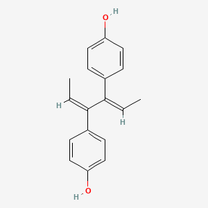 molecular formula C18H18O2 B8084262 Phenol, 4,4'-(1,2-diethylidene-1,2-ethanediyl)bis- 