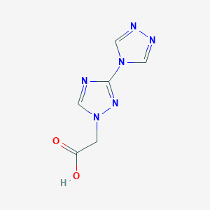 molecular formula C6H6N6O2 B8084277 1H-3,4'-Bi-1,2,4-Triazol-1-ylacetic acid 