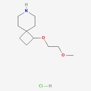 molecular formula C11H22ClNO2 B8084297 1-(2-Methoxyethoxy)-7-azaspiro[3.5]nonane hydrochloride 
