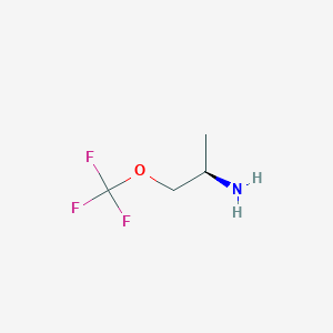 molecular formula C4H8F3NO B8084326 (R)-1-Methyl-2-trifluoromethoxy-ethylamine 
