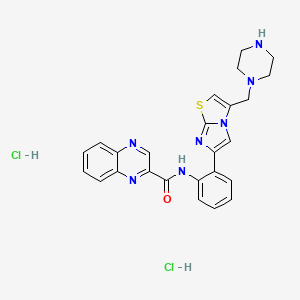 molecular formula C25H25Cl2N7OS B8084337 SRT 1720 (dihydrochloride) 