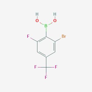 molecular formula C7H4BBrF4O2 B8084391 [2-Bromo-6-fluoro-4-(trifluoromethyl)phenyl]boronic acid 