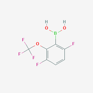 molecular formula C7H4BF5O3 B8084392 [3,6-Difluoro-2-(trifluoromethoxy)phenyl]boronic acid 