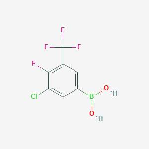 molecular formula C7H4BClF4O2 B8084401 [3-Chloro-4-fluoro-5-(trifluoromethyl)phenyl]boronic acid 