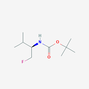 molecular formula C10H20FNO2 B8084418 tert-Butyl (R)-(1-fluoro-3-methylbutan-2-yl)carbamate 