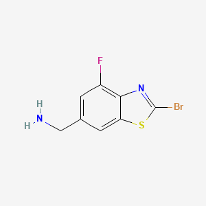 (2-Bromo-4-fluoro-1,3-benzothiazol-6-yl)methanamine