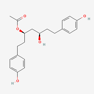 molecular formula C21H26O5 B8084454 [(3R,5R)-5-hydroxy-1,7-bis(4-hydroxyphenyl)heptan-3-yl] acetate 