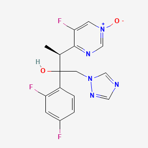 molecular formula C16H14F3N5O2 B8084467 (3S)-2-(2,4-difluorophenyl)-3-(5-fluoro-1-oxidopyrimidin-1-ium-4-yl)-1-(1,2,4-triazol-1-yl)butan-2-ol 