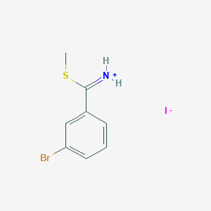 molecular formula C8H9BrINS B8084506 [(3-Bromophenyl)-methylsulfanylmethylidene]azanium;iodide 